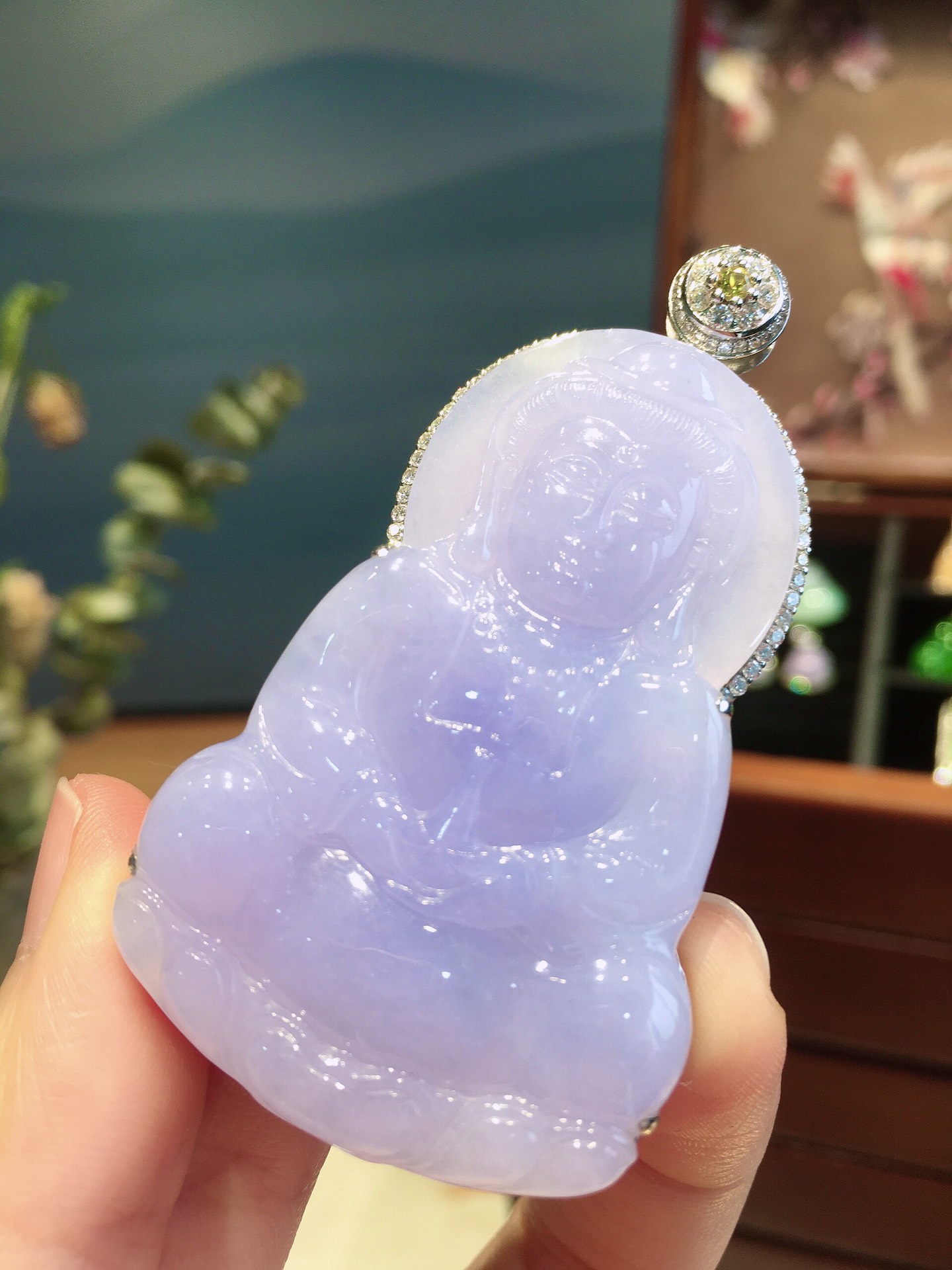 紫罗兰观音吊坠