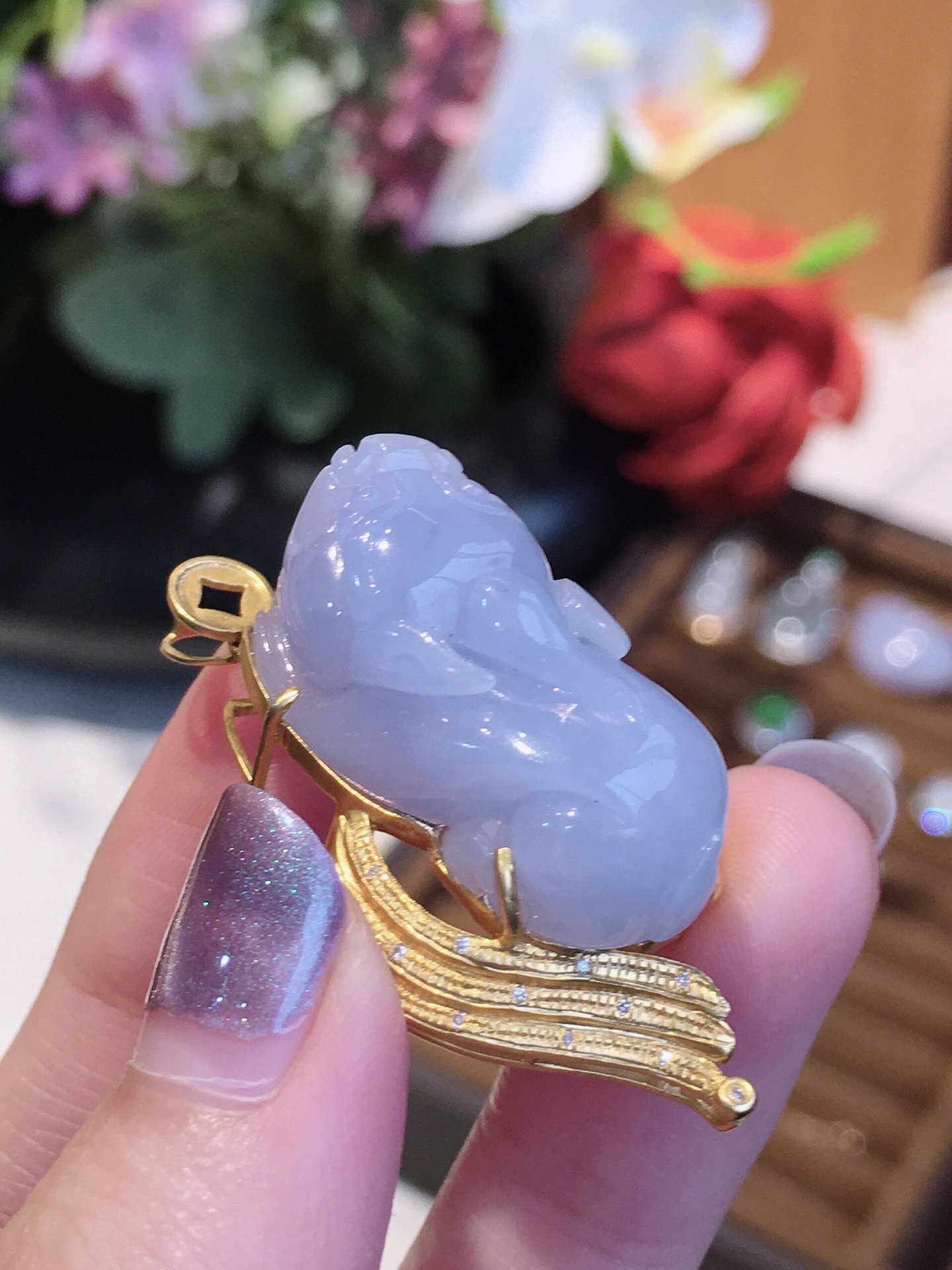 紫罗兰貔貅吊坠
