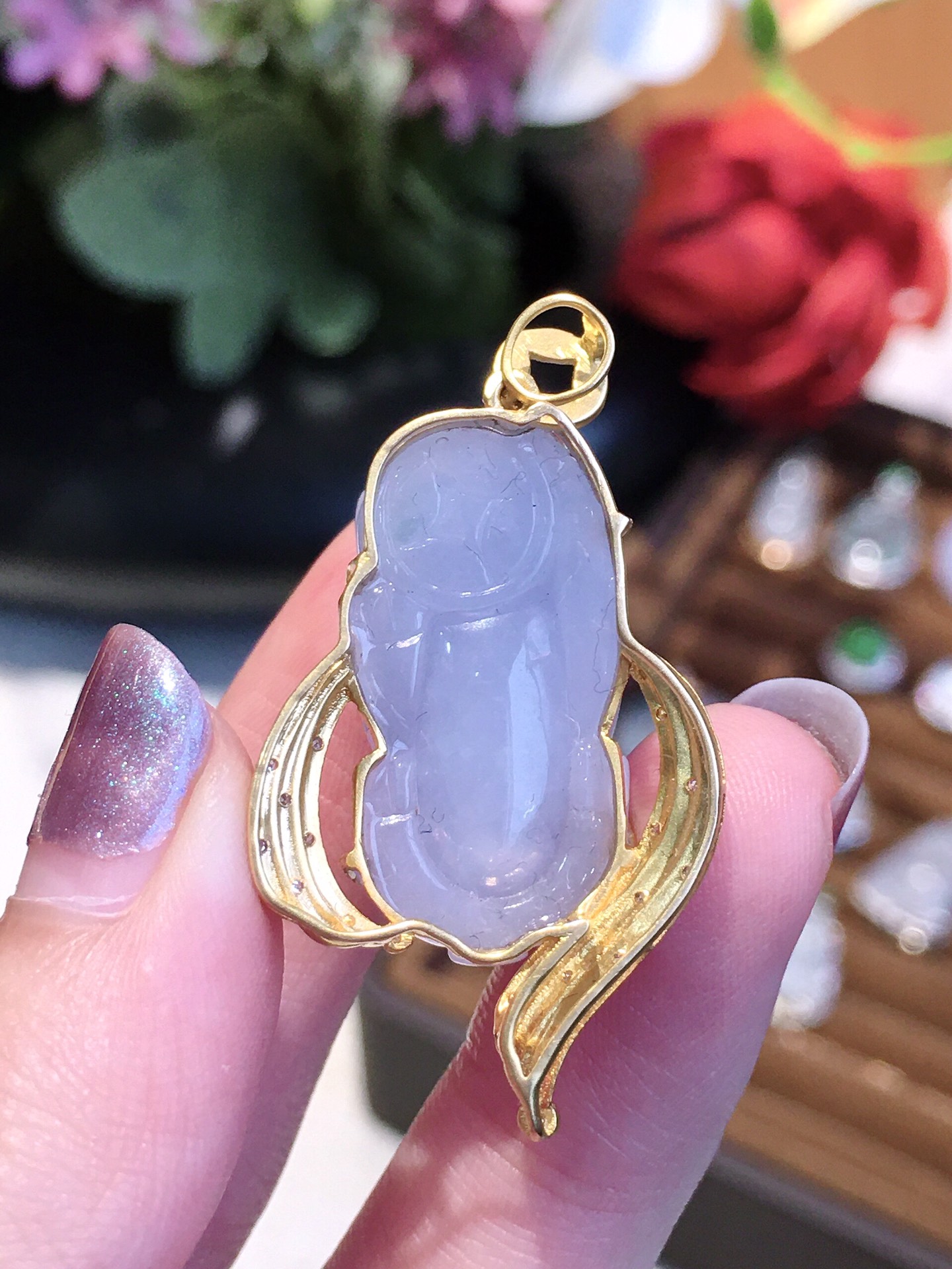 紫罗兰貔貅吊坠
